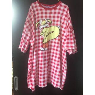 プニュズ(PUNYUS)のギンガムチェックバニーTシャツ プニュズ(Tシャツ(半袖/袖なし))