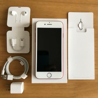 アップル(Apple)のiPhone 7 Red 128GB SIMフリー(スマートフォン本体)