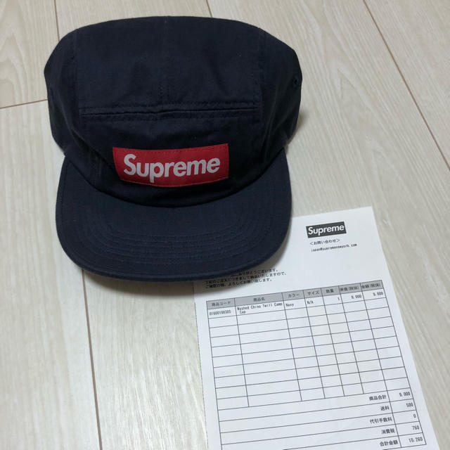 帽子supreme Washed Chino Twill camp cap box