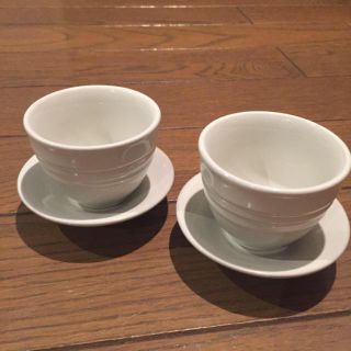 ルクルーゼ(LE CREUSET)のルクルーゼ  湯呑み カップ&ソーサー アイボリー(食器)