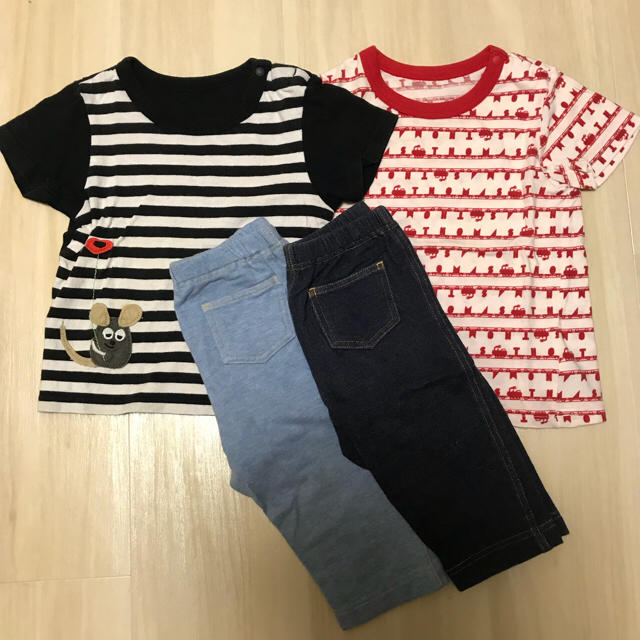 UNIQLO(ユニクロ)の保育園着まとめ売り 80〜90 UNIQLO キッズ/ベビー/マタニティのベビー服(~85cm)(Ｔシャツ)の商品写真