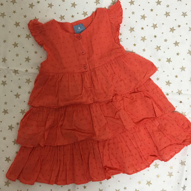 GAP Kids(ギャップキッズ)の♡ギャップオレンジワンピース♡ キッズ/ベビー/マタニティのキッズ服女の子用(90cm~)(ワンピース)の商品写真