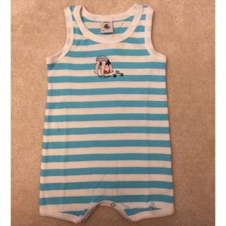 プチバトー(PETIT BATEAU)の【新品タグ付き】プチバトー ロンパース 6m(ロンパース)