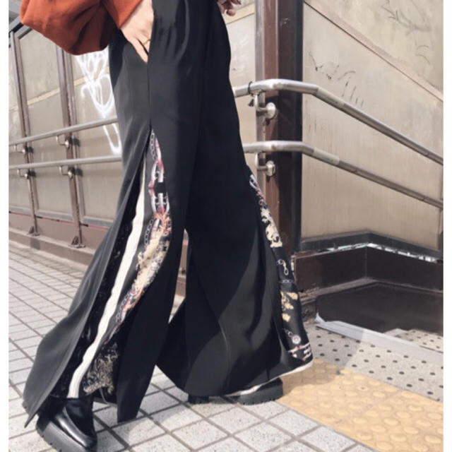 AMERI☆LAYERED WIDE PANTS☆ブラック-