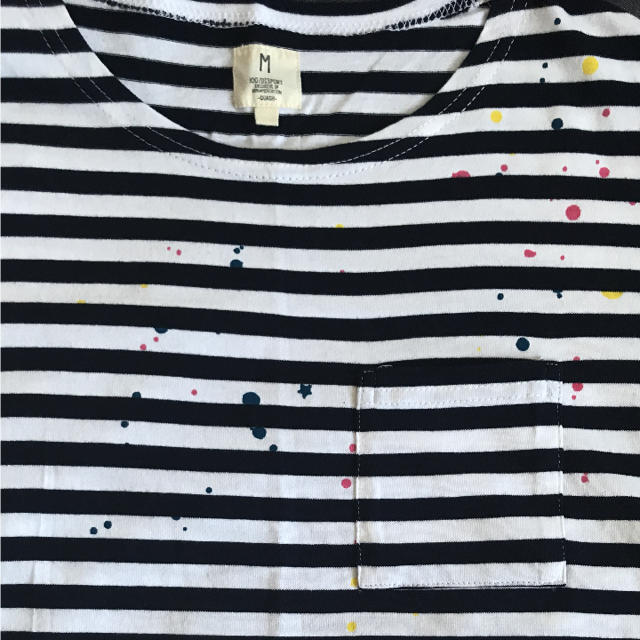 ikka(イッカ)のikka ボーダー レイヤードインナー付 Tシャツ メンズのトップス(Tシャツ/カットソー(半袖/袖なし))の商品写真