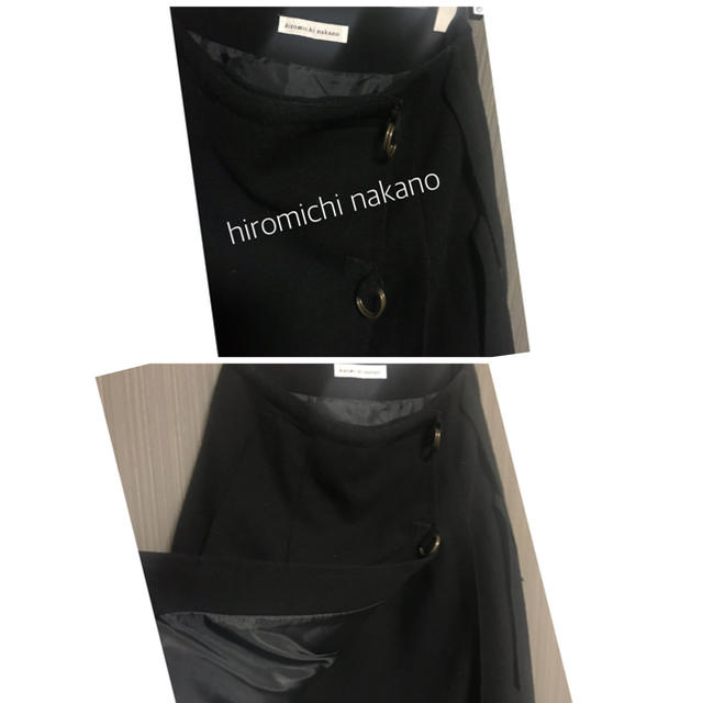 HIROMICHI NAKANO(ヒロミチナカノ)のブラックスカート レディースのスカート(ひざ丈スカート)の商品写真