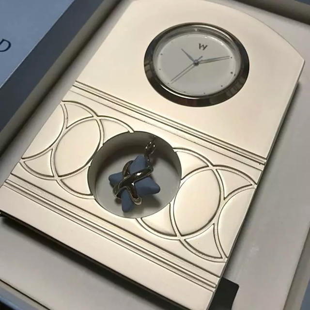 WEDGWOOD - ウェッジウッド チャーム付き スタークロック 置時計 WEDGWOOD - ウェッジウッド チャーム付き スタークロック 置時計