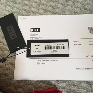 Supreme - KITH X BERGDORF GOODMAN トラックジャケット RED XSの通販