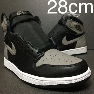 ナイキ(NIKE)の黒タグ 28 NIKE AIR JORDAN 1 OG SHADOW シャドー(スニーカー)