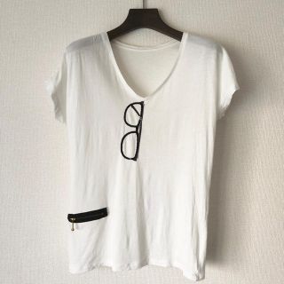 アダムエロぺ(Adam et Rope')の☆ Adam et Rope' グラス Tシャツ メガネ 眼鏡 スパンコール ☆(Tシャツ(半袖/袖なし))