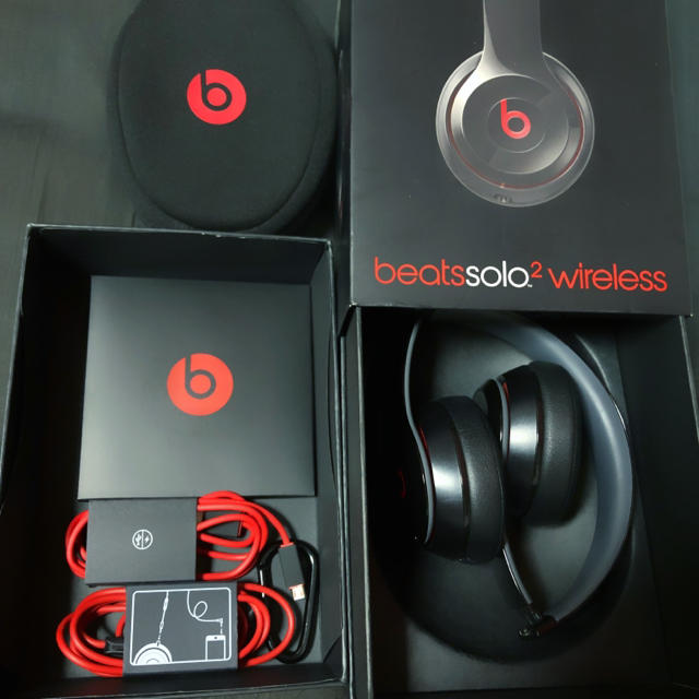 【NEW限定品】 beats - Dre Dr by Beats solo2 黒/赤 wireless ヘッドフォン/イヤフォン