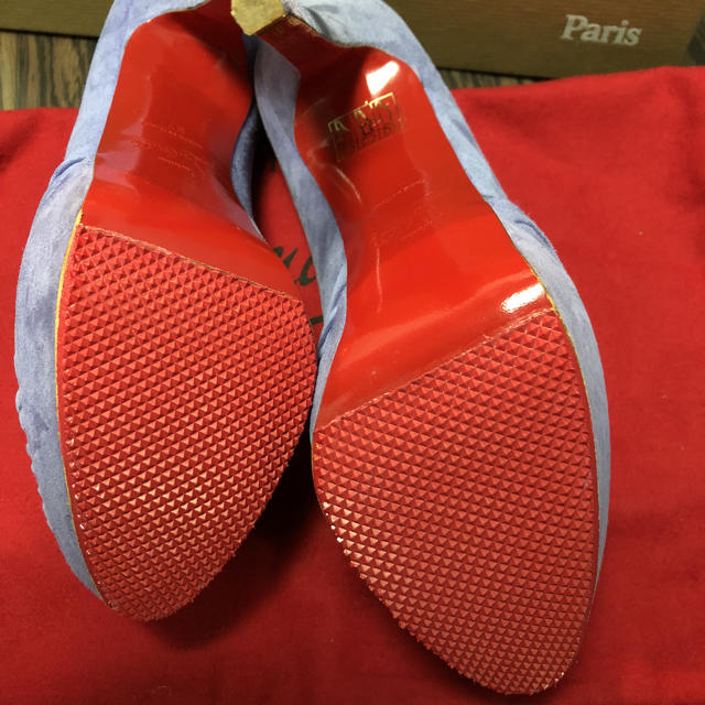 Christian Louboutin(クリスチャンルブタン)のクリスチャン ルブタン  スウェード オープントゥ パンプス  極美品 売り切り レディースの靴/シューズ(ハイヒール/パンプス)の商品写真