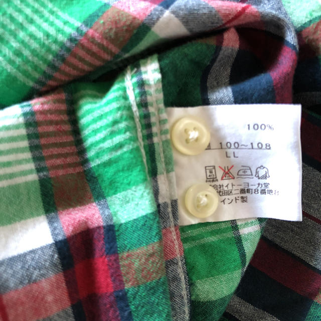 グリーン系チェックシャツ サイズL L メンズのトップス(シャツ)の商品写真