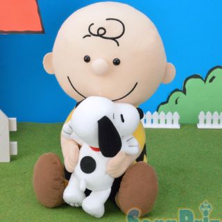 スヌーピー(SNOOPY)の【新品未使用】スヌーピー メガジャンボチャーリーブラウンとペアぬいぐるみ(ぬいぐるみ)