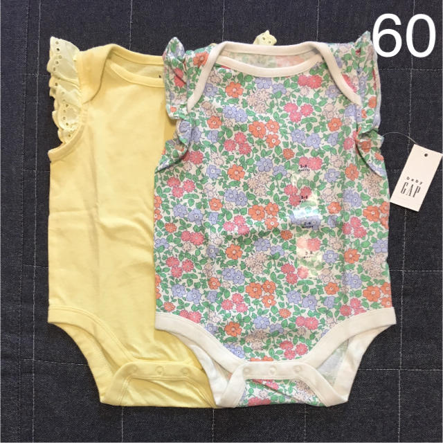 babyGAP(ベビーギャップ)の新品 GAP babygap ロンパース 60 2枚セット キッズ/ベビー/マタニティのベビー服(~85cm)(ロンパース)の商品写真