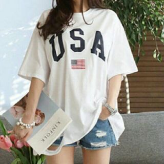 USA ロゴtシャツ 白 未開封(Tシャツ(半袖/袖なし))