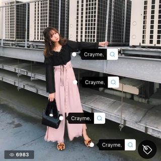 クレイミー(Crayme,)のCrayme, Fril Ciffon Blouse/BLACK(シャツ/ブラウス(長袖/七分))