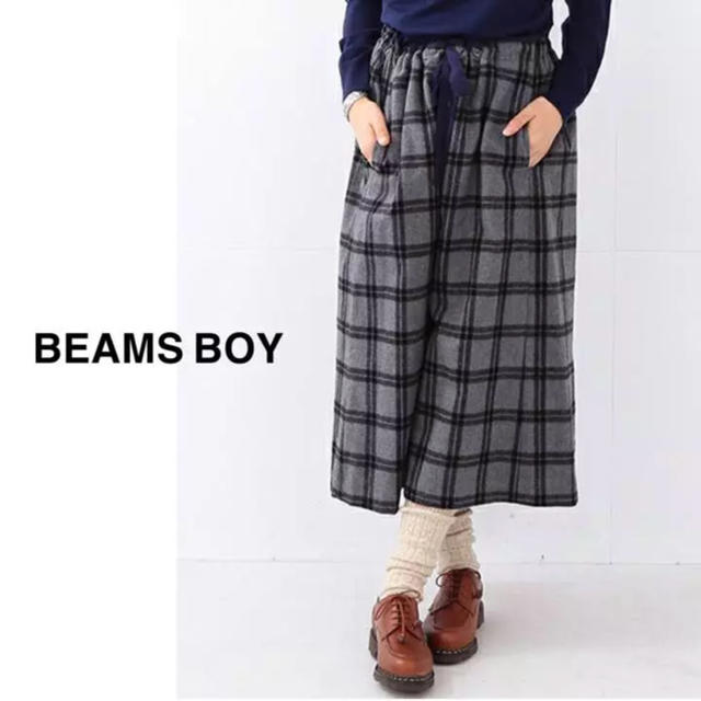 BEAMS BOY  シャギーチェックキュロット