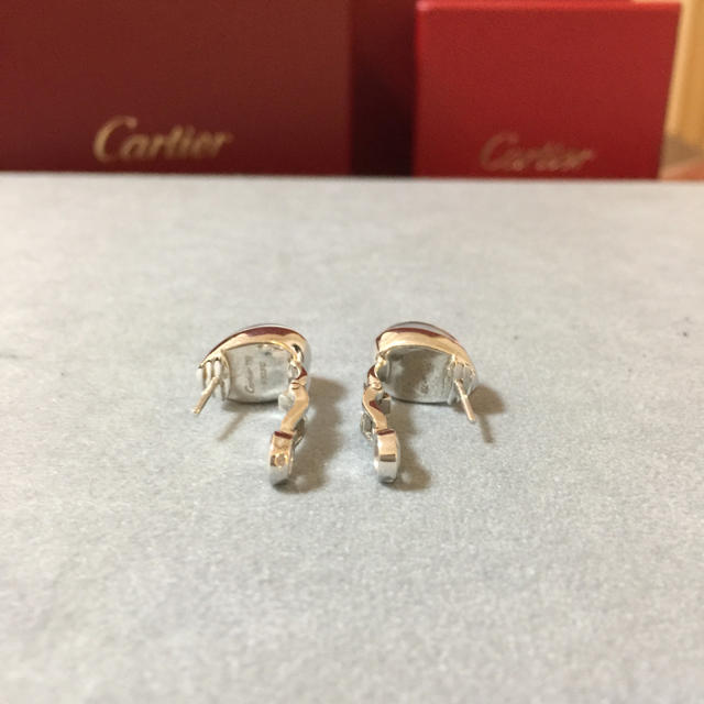 カルティエ　CARTIER　ミストピアス　K18WG　クリスタル　ピアス