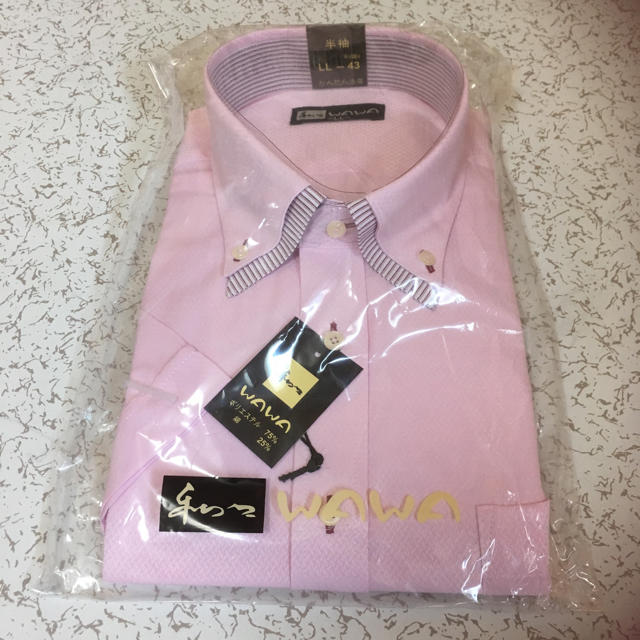 ★ピンク 新品【半袖】カッターシャツ LL メンズのトップス(シャツ)の商品写真