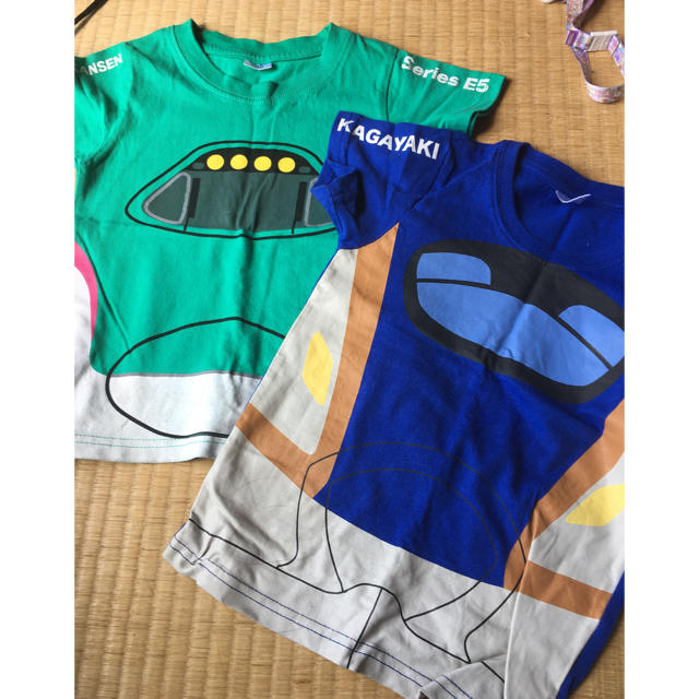 電車Tシャツ２枚セット100 キッズ/ベビー/マタニティのキッズ服男の子用(90cm~)(Tシャツ/カットソー)の商品写真