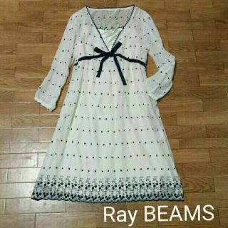 レイビームス(Ray BEAMS)の極美品＊BEAMS＊ひざ丈ワンピース(ひざ丈ワンピース)