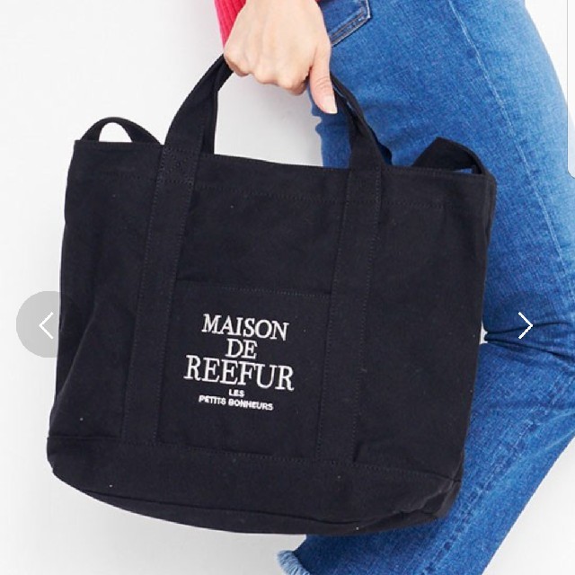 Maison de Reefur(メゾンドリーファー)のMAISON DE REEFUR ロゴ 2WAY キャンバス トート バッグ M レディースのバッグ(トートバッグ)の商品写真