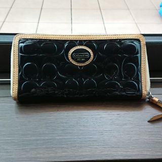 コーチ(COACH)の美品 コーチ エナメル素材 長財布 COACH(財布)