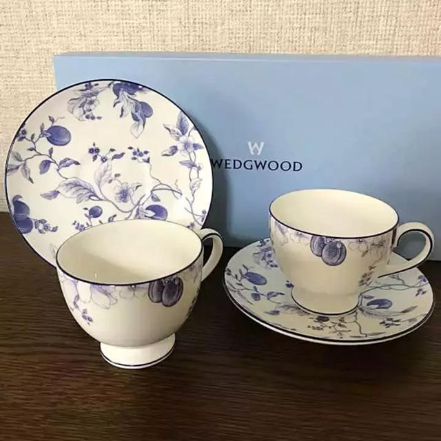 WEDGWOOD ウェッジウッド ブループラム　カップ\u0026ソーサー　5客SET