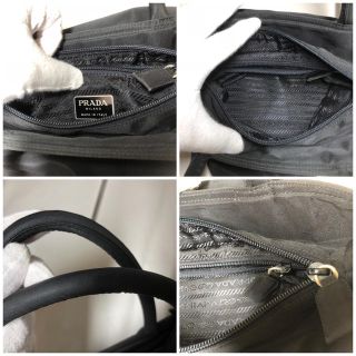 PRADA　ナイロン&レザー　肩掛????数回使用品　表超美品　底シミ2㎜有破格値