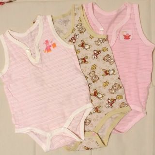 シマムラ(しまむら)のMARY様専用☆タンクトップロンパース3枚＆プチジャムカバーオール☆(肌着/下着)