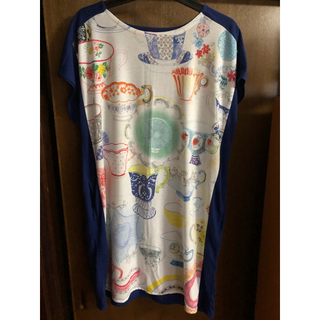 グラニフ(Design Tshirts Store graniph)のグラニフ Ｔシャツワンピース ブルー graniph ワンピ(Tシャツ(半袖/袖なし))