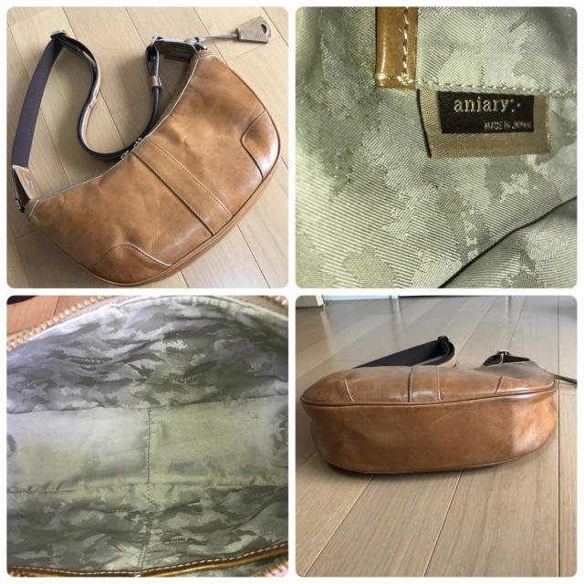 aniary(アニアリ)のおひょい様専用アニアリ バルケッタショルダーバッグSブラウン中古状態良好 メンズのバッグ(ボディーバッグ)の商品写真