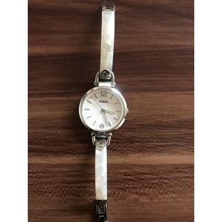 フォッシル(FOSSIL)のフォッシル FOSSIL レディース  腕時計 ジョージア 白 シルバー(腕時計)