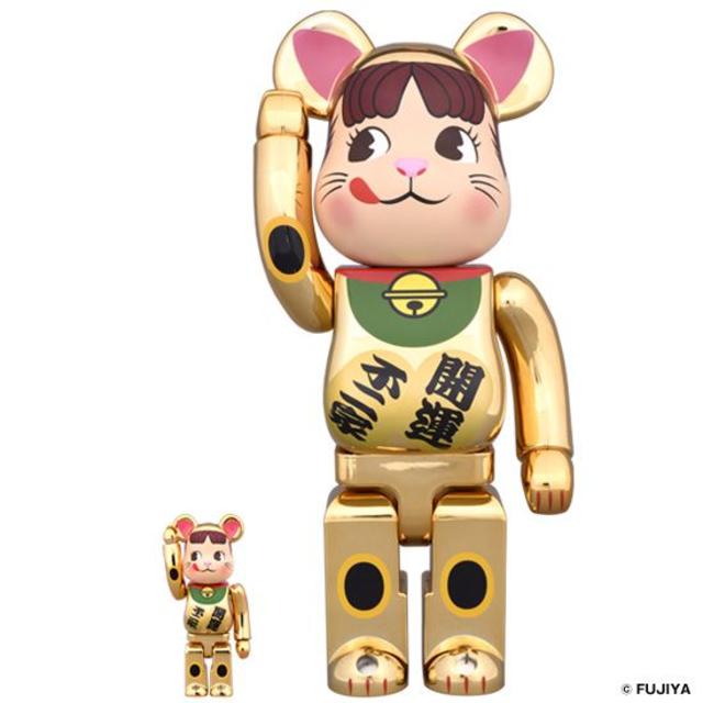 送料込み BE@RBRICK 招き猫ペコちゃん 金メッキ 100% & 400% - www ...