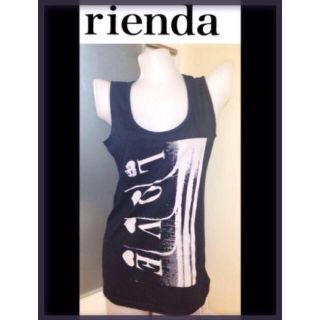 リエンダ(rienda)の◾︎新品タグ付き  rienda★プリントタンクトップ (タンクトップ)