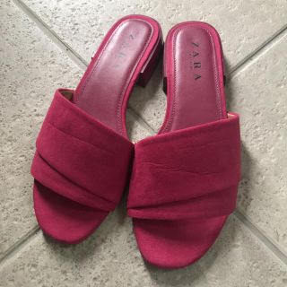 ザラ(ZARA)の美品 ZARA サンダル 37 ピンク(サンダル)