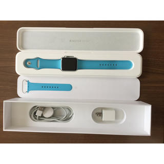 アップルウォッチ(Apple Watch)の特価apple Watch 初代 sport 42mm ブルー(腕時計(デジタル))
