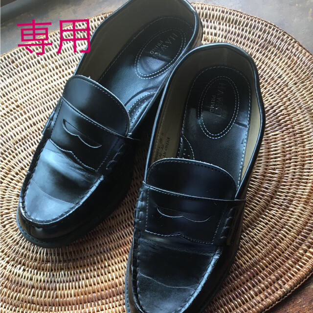 黒ローファー25.5EEE レディースの靴/シューズ(ローファー/革靴)の商品写真