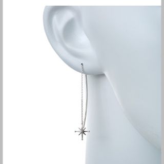 スタージュエリー(STAR JEWELRY)のSTAR JEWELRY クロッシングスターロングピアス(ピアス)