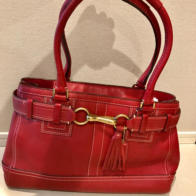 coach コーチ　トートバッグ　赤