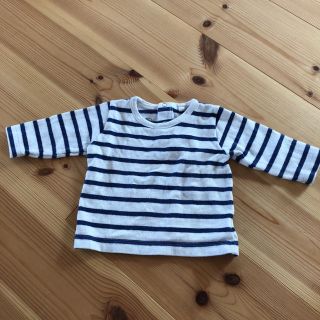 プチバトー(PETIT BATEAU)のPETIT BATEAU (プチバトー) ボーダーロンT 6m/67cm(シャツ/カットソー)