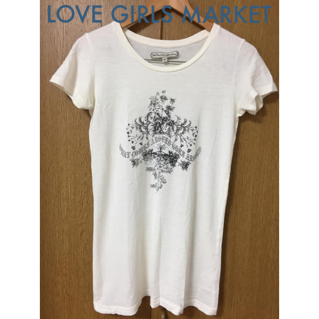 LOVE GIRLS MARKET(ラブガールズマーケット)のLOVE GIRLS MARKET コットン Tシャツ レディースのトップス(Tシャツ(半袖/袖なし))の商品写真