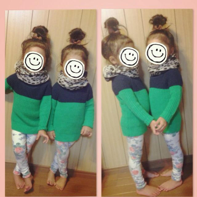 babyGAP(ベビーギャップ)のGAPバイカラーニット キッズ/ベビー/マタニティのキッズ服女の子用(90cm~)(その他)の商品写真