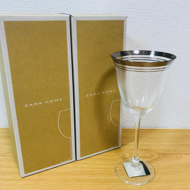 ZARA HOME(ザラホーム)のザラホーム ワイングラス 2個セット インテリア/住まい/日用品のキッチン/食器(グラス/カップ)の商品写真