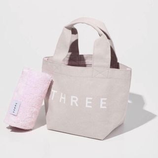 スリー(THREE)のTHREE スリー ノベルティ トートバッグと今治ハンドタオル(トートバッグ)