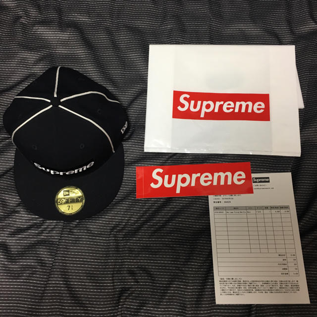 メンズSupreme Box Logo Piping New Era Navy