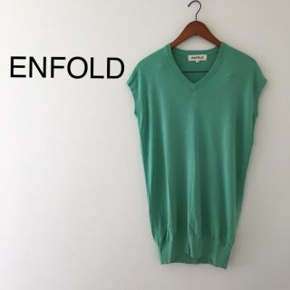 エンフォルド(ENFOLD)のエンフォルド ワンピース ノースリーブ 緑(ひざ丈ワンピース)