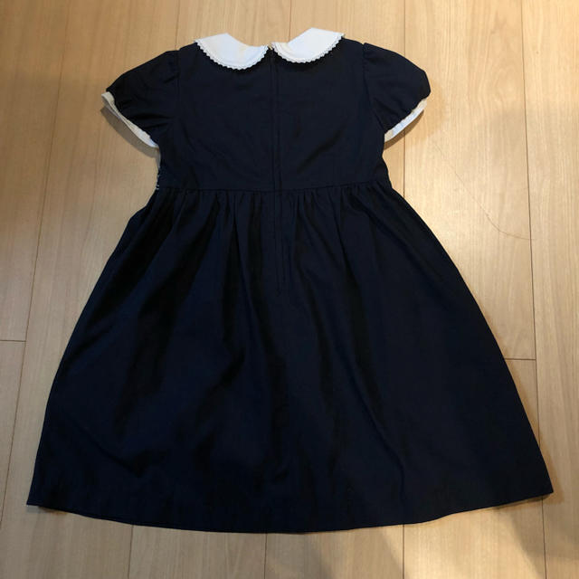 お受験 ワンピース 紺 110センチ キッズ/ベビー/マタニティのキッズ服女の子用(90cm~)(ワンピース)の商品写真