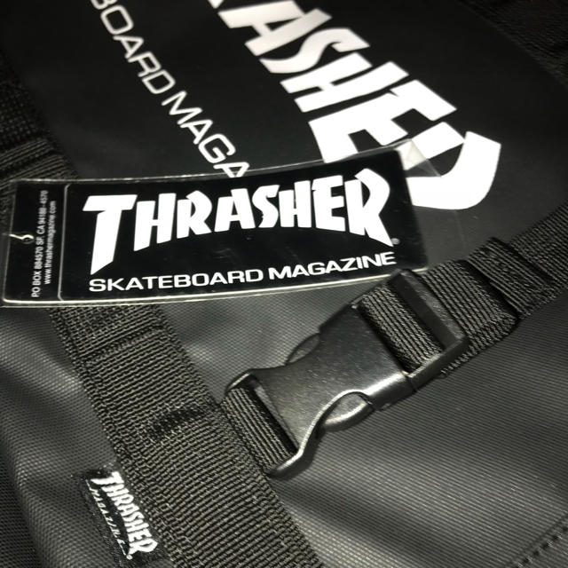 THRASHER(スラッシャー)の新品未使用品 THRASHER ビレッジ 黒 BLACK BACKPACK レディースのバッグ(リュック/バックパック)の商品写真